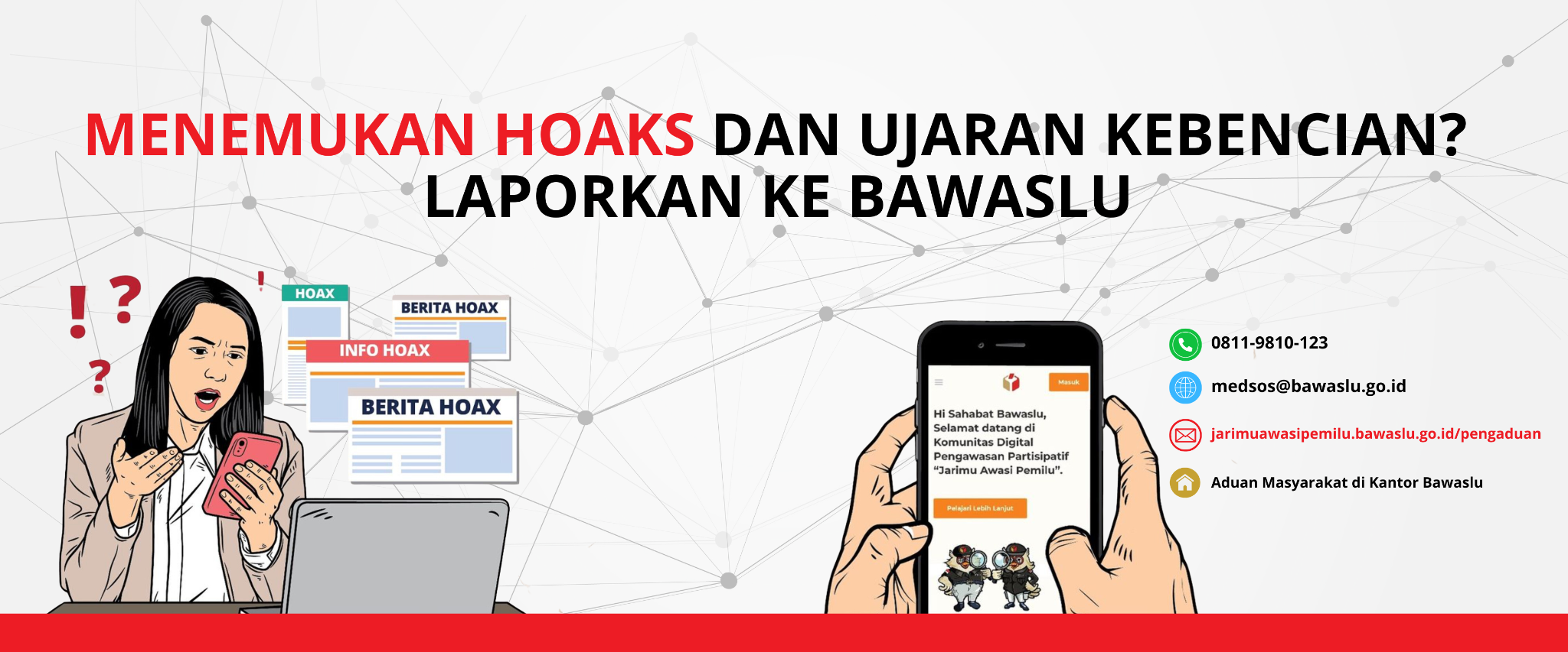 Banner edukasi hoaks dan pengawasan digital